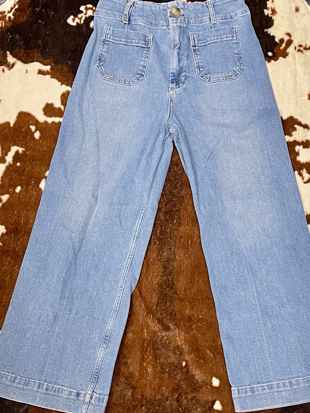 Anthropologie Pilcro Size 29 “The Skipper” Cropped Wide-Leg Jeans- gently used - Picture 4 of 14